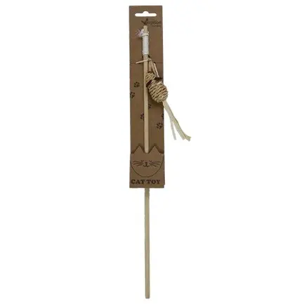 Іграшка Papillon Cat toy "Вудка з мишкою із сизалю" для котів, 40/5 см