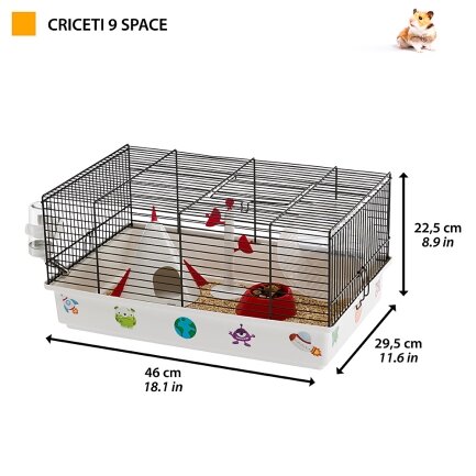 Ferplast CAGE CRICETI 9 SPACE BLACK(x1) Клітка для хом&#039;яків з декором — Фото 1