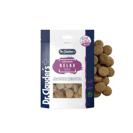 Рослинно-мінеральний фіто-комплекс для собак та котів Dr.Clauder’s Supplement Snack Relax, для заспокоєння та розслаблення у стресових ситуаціях, 150 г: додаткове фото 2
