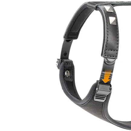 Ferplast GIOTTO P S HARNESS BLACK LUXOR Шлея, шкіра: додаткове фото 3