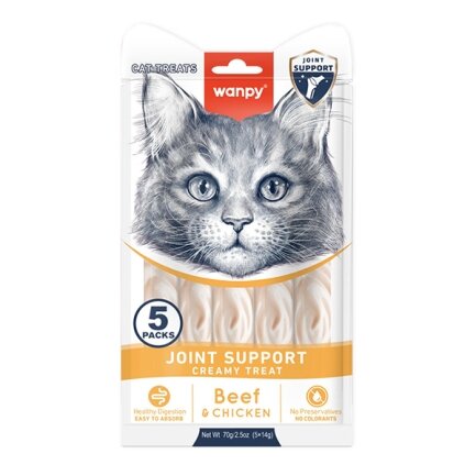 Wanpy Functional Creamy Lickable Treat Joint Support ВАНПІ ДЛЯ СУГЛОБІВ функціональні рідкі ласощі для котів 0,07 кг