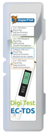 Тест для визначення рівнів TDS 3-в-1 і акваріумі SUPERFISH DIGI TEST EC-TDS (A4030605): додаткове фото 2