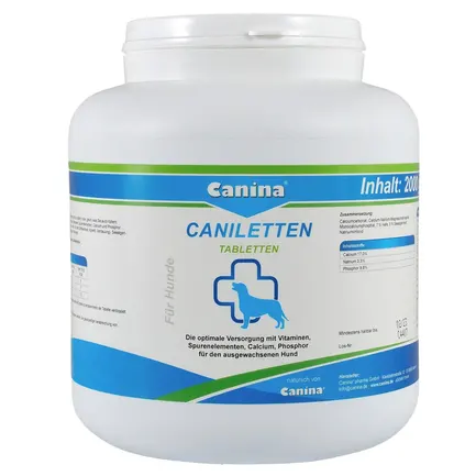 Вітаміни Canina Caniletten комплекс для дорослих собак, 2000 г (1000 табл)