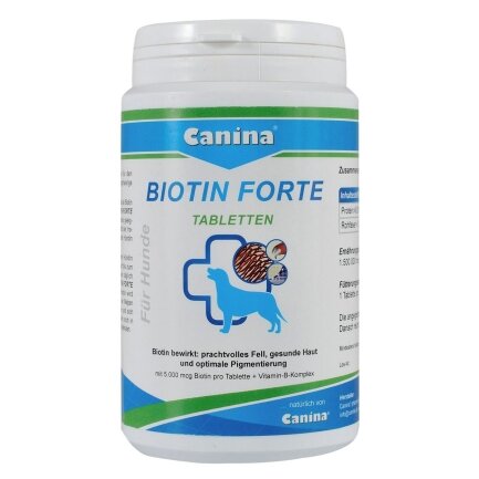 Вітаміни Canina Biotin Forte Tabletten для собак, інтенсивний курс для шерсті, 200 г (60 табл)