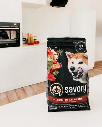 Сухий корм Savory Large для собак великих порід, зі свіжим ягням та індичкою, 3 кг: додаткове фото 5