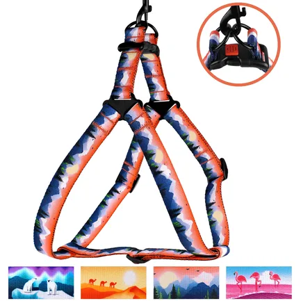 Шлея для собак BronzeDog Urban Travel нейлонова Гори L: додаткове фото 5