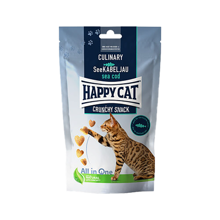 Хрусткі ласощі Happy Cat Culinary Crunchy Snack See-Kabeljau для дорослих котів з морською тріскою, 70 г