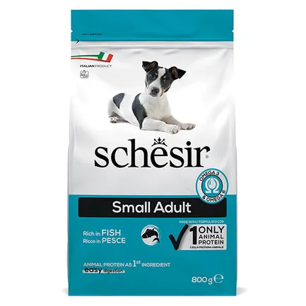 Schesir Dog Small Adult Fish ШЕЗІР ДОРОСЛИЙ МАЛИХ РИБА сухий монопротеїновий корм для собак малих порід 0,8 кг