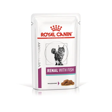 Дієтичний вологий корм Royal Canin RENAL CAT FISH (шматочки у соусі) для котів 85 г