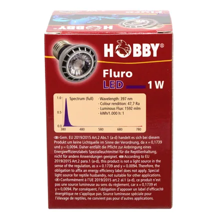 Ультрафіолетова лампа LED для тераріумів Hobby Fluro LED 1 W (37600): додаткове фото 8