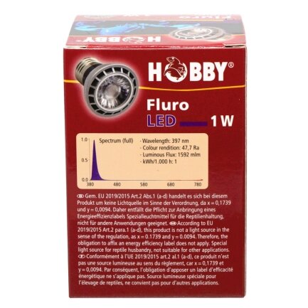 Ультрафіолетова лампа LED для тераріумів Hobby Fluro LED 1 W (37600) — Фото 7