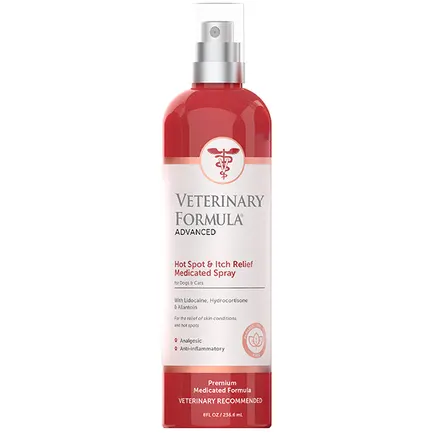 Veterinary Formula Advanced Hot Spot & Itch Relief Spray ВЕТЕРИНАРНА ФОРМУЛА АНТИАЛЕРГЕННИЙ лікувальний спрей для собак і котів 0,236 л