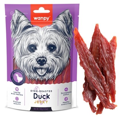 Wanpy Duck Jerky ВАНПІ ФІЛЕ КАЧКИ В’ЯЛЕНЕ ласощі для собак 0,1 кг