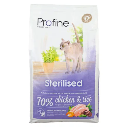 Сухий корм Profine Sterilised для стерилізованих котів, з куркою та рисом, 10 кг: додаткове фото 3