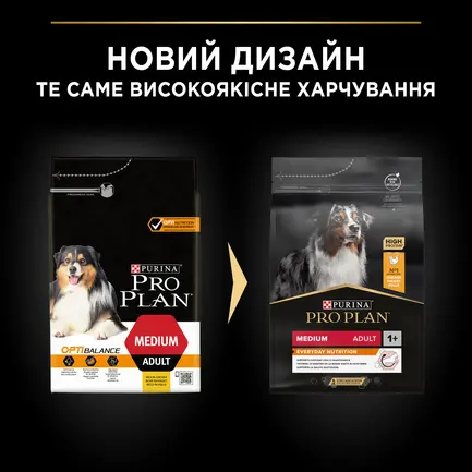 Сухий корм PRO PLAN Medium Adult 1+ Everyday Nutrion для дорослих собак середніх порід з куркою 3 кг: додаткове фото 11