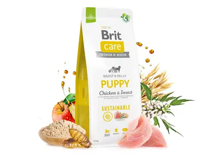 Сухий корм Brit Care Dog Sustainable Puppy для цуценят, з куркою та комахами, 3 кг: додаткове фото 6