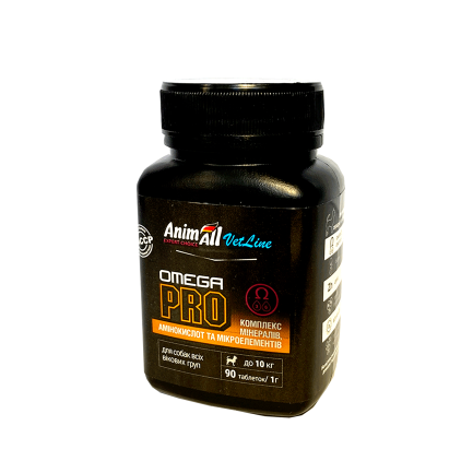 Вітаміни AnimAll VetLine Omega PRO для малих порід собак 1 г × 90 табл