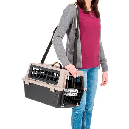 Ferplast CARRIER ATLAS 20 TRENDY+ BLACK Контейнер з ременем для транспортування тварин: додаткове фото 2