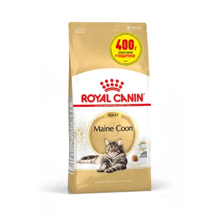 Сухий корм Royal Canin MAINECOON ADULT для котів породи Мейн-кун 1.6кг+400г
