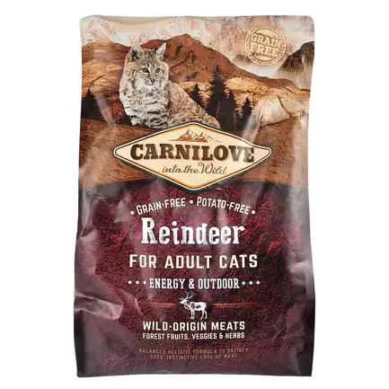 Сухий корм Carnilove Cat Reindeer для активних котів, оленина та кабан, 2 кг: додаткове фото 3