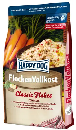 Сухий корм Happy Dog Flocken Vollkost для цуценят та дорослих собак у вигляді пластівців, 10 кг,2165