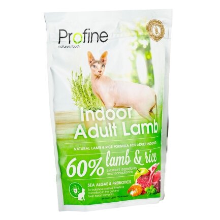 Сухий корм Profine Indoor для котів, які живуть в приміщенні, з ягням та рисом, 300 г — Фото 2