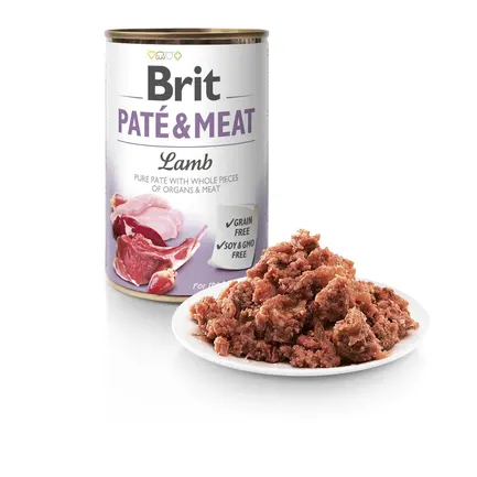 Вологий корм Brit Care Pate & Meat для собак, з ягням, 400 г: додаткове фото 2