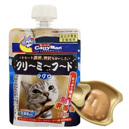 CattyMan Complete Creamy Food КЕТТІМЕН КРЕМ-ПЮРЕ З ТУНЦЕМ рідкий корм для котів 0,1 кг