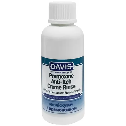 Davis Pramoxine Anti-Itch Creme Rinse ДЕВІС ПРАМОКСИН КРЕМ РІНЗ кондиціонер від свербежу з 1% прамоксину гідрохлоридом для собак і котів 0,05 л