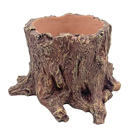 Декорація Hobby Wildwood Stump 15×14,5×9 см - декоративний пень, поїлка, горщик для тераріуму (40849): додаткове фото 6