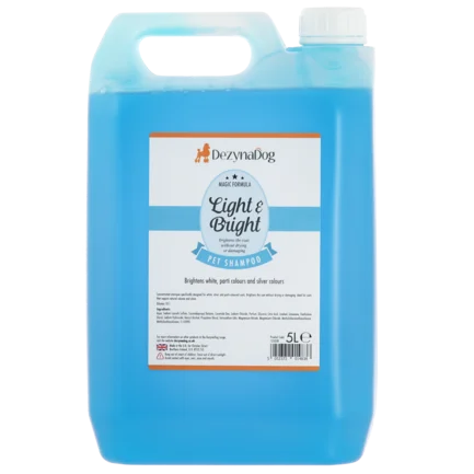 Шампунь Dezynadog Light Bright White Coat Colour Enchance для посилення кольору білих срібних та кольорових порід собак 5 л