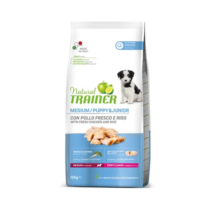 Natural Trainer Super Premium Puppy&Junior Medium сухий корм для цуценят середніх порід 12 кг