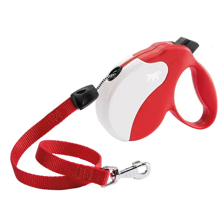 Ferplast AMIGO LONG CORD RED-WHITE Рулетка-поводок зі шнуром