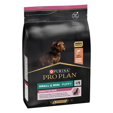 Сухий корм PRO PLAN Small&Mini Puppy <1 Sensitive Skin для цуценят дрібних порід з чутливою шкірою з лососем 3 кг: додаткове фото 2