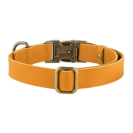 Нашийник для собак шкіряний BronzeDog Antiq голд L: додаткове фото 2