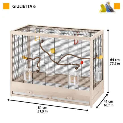 Ferplast CAGE GIULIETTA 6 Клітка для птахів, дерев'яна: додаткове фото 2