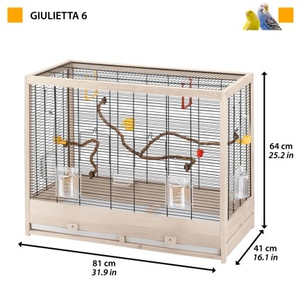 Ferplast CAGE GIULIETTA 6 Клітка для птахів, дерев&#039;яна — Фото 1