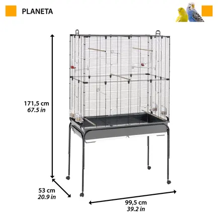 Ferplast CAGE PLANETA BLACK Велика клітка для птахів: додаткове фото 2