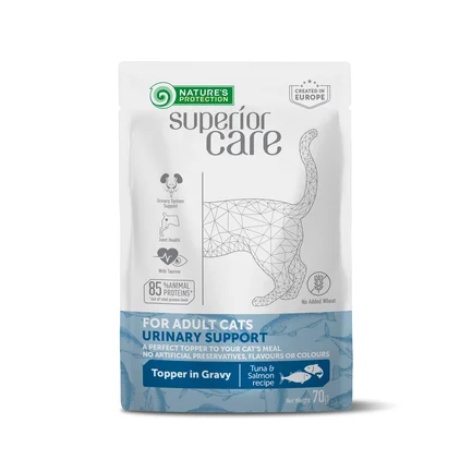 Nature's Protection Superior Care Adult Cats Urinary Tuna & Salmon Вологий корм для котів для підтримки сечовидільної системи з тунцем і лососем, 70 г
