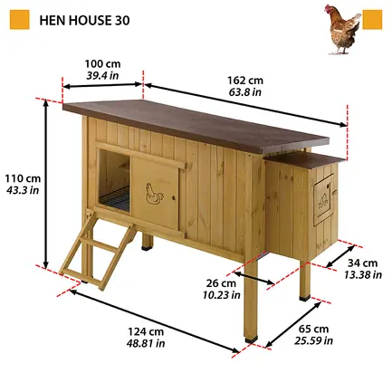 Ferplast CAGE HEN HOUSE 30 Будинок для курей, дерев'яний: додаткове фото 2