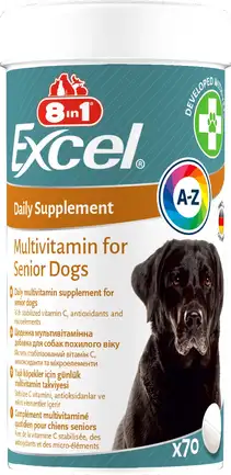 Вітаміни 8in1 Excel Multi Vitamin Senior для собак похилого віку, мультивітамін, 70 шт