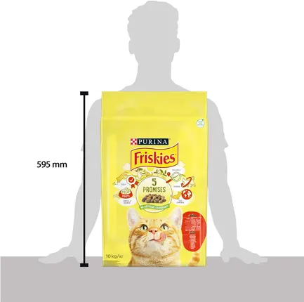 Сухий корм FRISKIES для дорослих котів з яловичиною, куркою і овочами 10 кг: додаткове фото 4