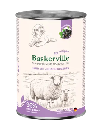 Baskerville HF Super Premium Lamm Mit Johannisbeeren. Ягня та смородина для цуценят, 400 г