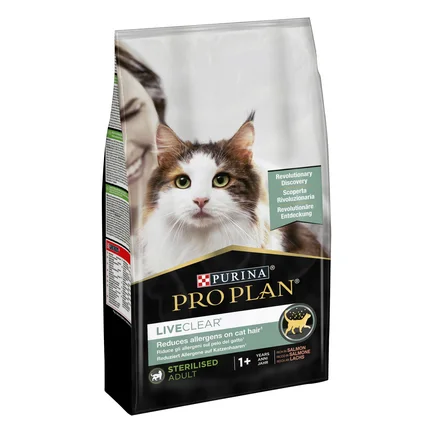 Сухий корм PRO PLAN LiveClear Sterilised Adult 1+ для дорослих котів для зменшення алергенів на шерсті та після стерилізації з лососем 1,4 кг: додаткове фото 2