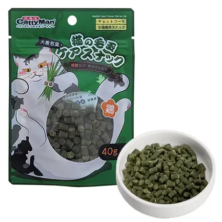 CattyMan Hairball Care Chicken Bits КЕТТІМЕН КУРКА ВИВЕДЕННЯ ШЕРСТІ шматочки функціональні ласощі для котів 0,04 кг