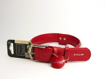 Нашийник "CoLLaR brilliance" з оздобленням "Полотно стрази" (ширина 35мм, довжина 46-60см) червоний