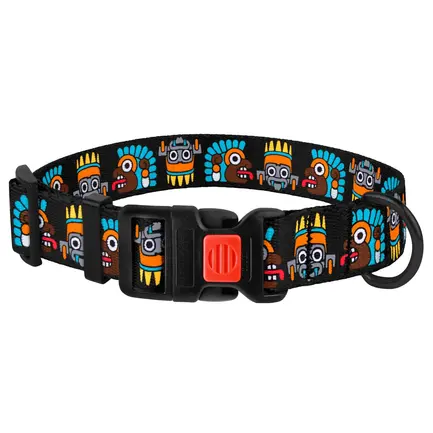 Нашийник для собак BronzeDog Urban Маска нейлонова з пластиковою пряжкою чорний L: додаткове фото 3