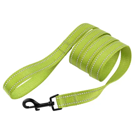 Повідець для Собак Bronzedog Active Нейлоновий зі Світловідбиттям Салатовий M: додаткове фото 2