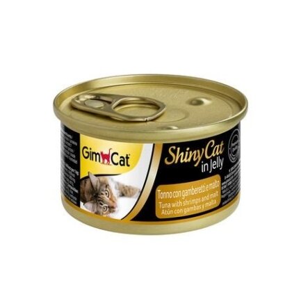 Вологий корм GimCat Shiny Cat для котів, креветки і мальт, 70 г — Фото 1