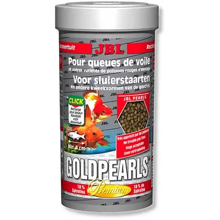 JBL Gold Pearls Корм для золотих рибок у гранулах, 250 мл.